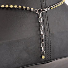 画像をギャラリービューアに読み込む, ネックレス ラインストーン イエロー グリーン フラワー 40cm 085553