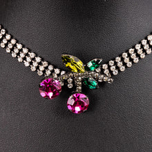 画像をギャラリービューアに読み込む, チェリーモチーフをあしらったチョーカータイプのネックレス