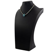 画像をギャラリービューアに読み込む, ネックレス ラインストーン ブルー ピンク イエロー グリーン フラワー 39.5cm 088212