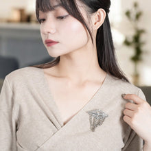 画像をギャラリービューアに読み込む, チェーンが下がったアンティーク風ブローチ