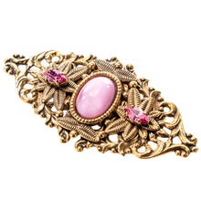 Load image into Gallery viewer, ボヘミアングラスをあしらったブローチ