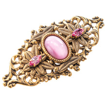 Load image into Gallery viewer, ボヘミアングラスをあしらったブローチ