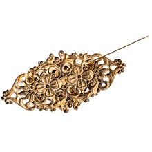 Load image into Gallery viewer, ボヘミアングラスをあしらったブローチ