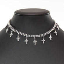 画像をギャラリービューアに読み込む, 十字架モチーフをあしらったチョーカータイプのネックレス