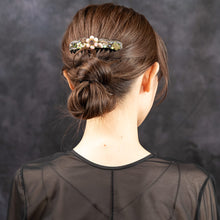 画像をギャラリービューアに読み込む, コーム ボヘミアングラス ピンク グリーン パープル フラワー バタフライ 102002