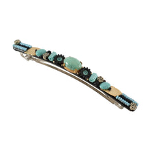 画像をギャラリービューアに読み込む, 上質なボヘミアングラスをあしらい、高級感あふれるバレッタ