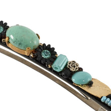 画像をギャラリービューアに読み込む, 上質なボヘミアングラスをあしらい、高級感あふれるバレッタ