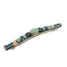 画像をギャラリービューアに読み込む, 上質なボヘミアングラスをあしらい、高級感あふれるバレッタ