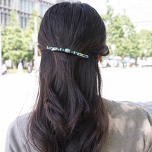 画像をギャラリービューアに読み込む, 上質なボヘミアングラスをあしらい、高級感あふれるバレッタ