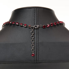 画像をギャラリービューアに読み込む, ラインストーンをあしらったチョーカータイプのネックレス