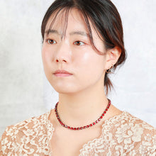 画像をギャラリービューアに読み込む, ラインストーンをあしらったチョーカータイプのネックレス