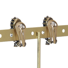 画像をギャラリービューアに読み込む, ボタニカル(植物)モチーフをあしらったラインストーンイヤリング