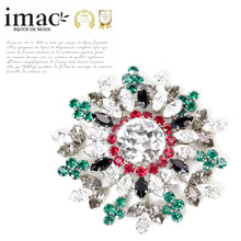 画像をギャラリービューアに読み込む, ラインストーンがきらめくビジューブローチ