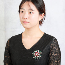 画像をギャラリービューアに読み込む, ラインストーンがきらめくビジューブローチ