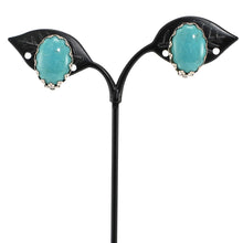 Load image into Gallery viewer, 鮮やかなライトブルーが美しいターコイズのイヤリング