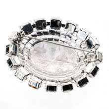 画像をギャラリービューアに読み込む, ブローチ ボヘミアングラス ラインストーン イエロー クリアカラー オーバル 125114