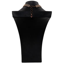 画像をギャラリービューアに読み込む, ネックレス ラインストーン ボヘミアングラス ピンク ハンギング 33cm 127255