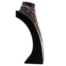 画像をギャラリービューアに読み込む, ネックレス ラインストーン ボヘミアングラス ピンク ハンギング 33cm 127255