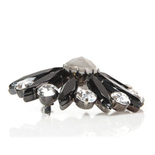 画像をギャラリービューアに読み込む, ボヘミアングラスとラインストーンが絶妙に調和した、エレガントなブローチ