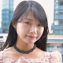 画像をギャラリービューアに読み込む, チョーカー ネックレス ラインストーン ボヘミアングラス ブラック 133158