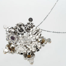 画像をギャラリービューアに読み込む, ブローチ ラインストーン パール クリアカラー ホワイト 2WAY ペンダント 133281