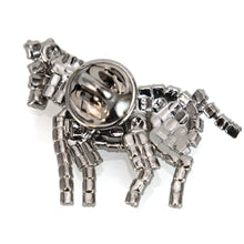 画像をギャラリービューアに読み込む, スワロフスキークリスタルをあしらったしまうまモチーフのバッジ