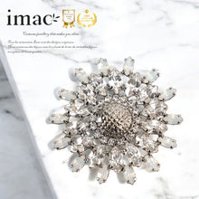 画像をギャラリービューアに読み込む, 花モチーフのラインストーンブローチ