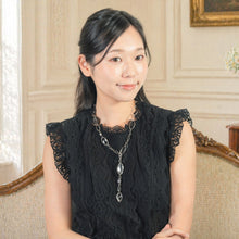 Load image into Gallery viewer, ネックレス 天然石 クォーツ 淡水パール クリアカラー ホワイト 49cm 2WAY nl136564