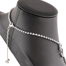 Load image into Gallery viewer, ネックレス ラインストーン ブルー レース 39cm 137807