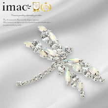 画像をギャラリービューアに読み込む, ブローチ ラインストーン クリアカラー とんぼ 138034