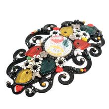 画像をギャラリービューアに読み込む, 上質なボヘミアングラスをあしらい、高級感あふれるバレッタ