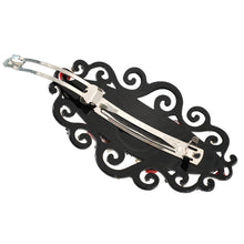 画像をギャラリービューアに読み込む, 上質なボヘミアングラスをあしらい、高級感あふれるバレッタ