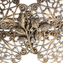 画像をギャラリービューアに読み込む, アンティーク調のレースメタルの曲線が美しいヘアバレッタ