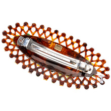 画像をギャラリービューアに読み込む, 上質なボヘミアングラスをあしらい、高級感あふれるバレッタ