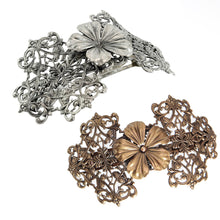 Load image into Gallery viewer, バレッタ レースメタル シルバー ブロンズ フラワー 142919 142920