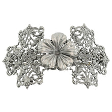 Load image into Gallery viewer, バレッタ レースメタル シルバー ブロンズ フラワー 142919 142920