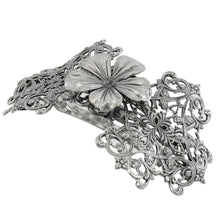 Load image into Gallery viewer, バレッタ レースメタル シルバー ブロンズ フラワー 142919 142920