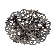 Load image into Gallery viewer, ブローチ ボヘミアングラス レッド グレー レース ペンダント 2WAY 143068