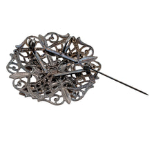 Load image into Gallery viewer, ブローチ ボヘミアングラス レッド グレー レース ペンダント 2WAY 143068