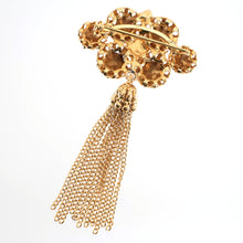 画像をギャラリービューアに読み込む, ピンクとネイビーのスワロフスキークリスタルをふんだんにあしらったブローチ
