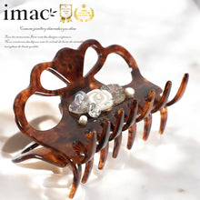 画像をギャラリービューアに読み込む, 花モチーフの白蝶貝(マザーオブパール)の上品な光沢が美しいクリップ「ガーデン」