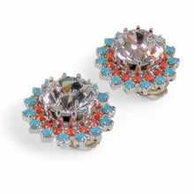 Load image into Gallery viewer, 大粒のラインストーンが美しく輝くイヤリング