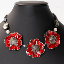 画像をギャラリービューアに読み込む, フラワーモチーフが美しいネックレス