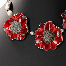 画像をギャラリービューアに読み込む, フラワーモチーフが美しいネックレス