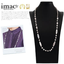 画像をギャラリービューアに読み込む, 上品なピンクが美しいローズクォーツのロングネックレス