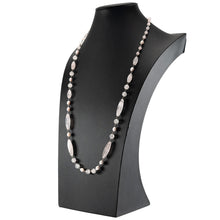 画像をギャラリービューアに読み込む, 上品なピンクが美しいローズクォーツのロングネックレス