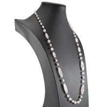 画像をギャラリービューアに読み込む, 上品なピンクが美しいローズクォーツのロングネックレス