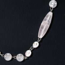 画像をギャラリービューアに読み込む, 上品なピンクが美しいローズクォーツのロングネックレス