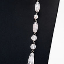 画像をギャラリービューアに読み込む, 上品なピンクが美しいローズクォーツのロングネックレス