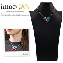 Load image into Gallery viewer, ボヘミアングラスとスワロフスキークリスタルがきらめくネックレス